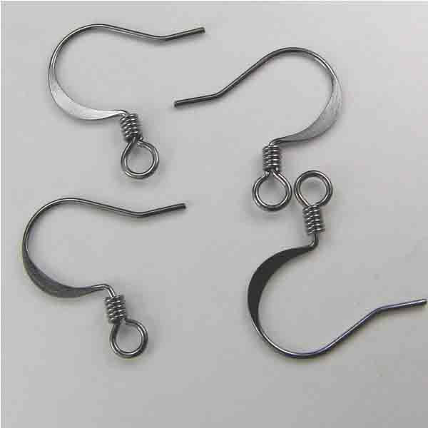 Gunmetal Plate16MM  Earwire With Coil