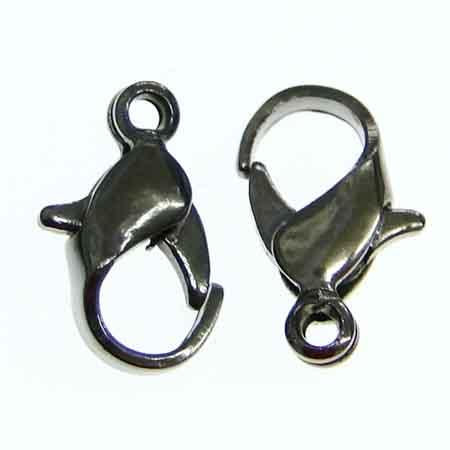 Gunmetal Plate 12x7MM Lobster Claw Clasp