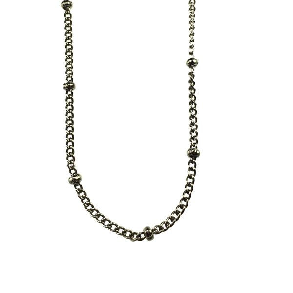 Gunmetal Plate 1.5MM Curb Chain With 2MM Ball