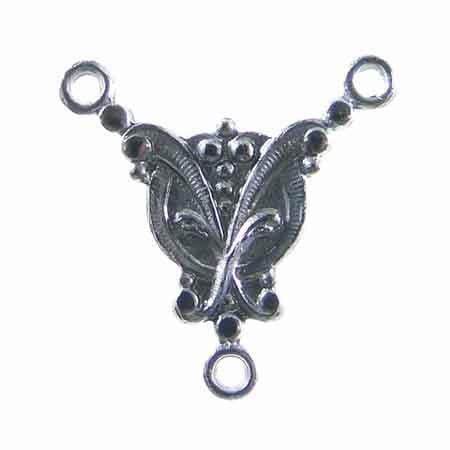 Gunmetal Plate 17MM 1 to 2 Loop Chandelier Connector