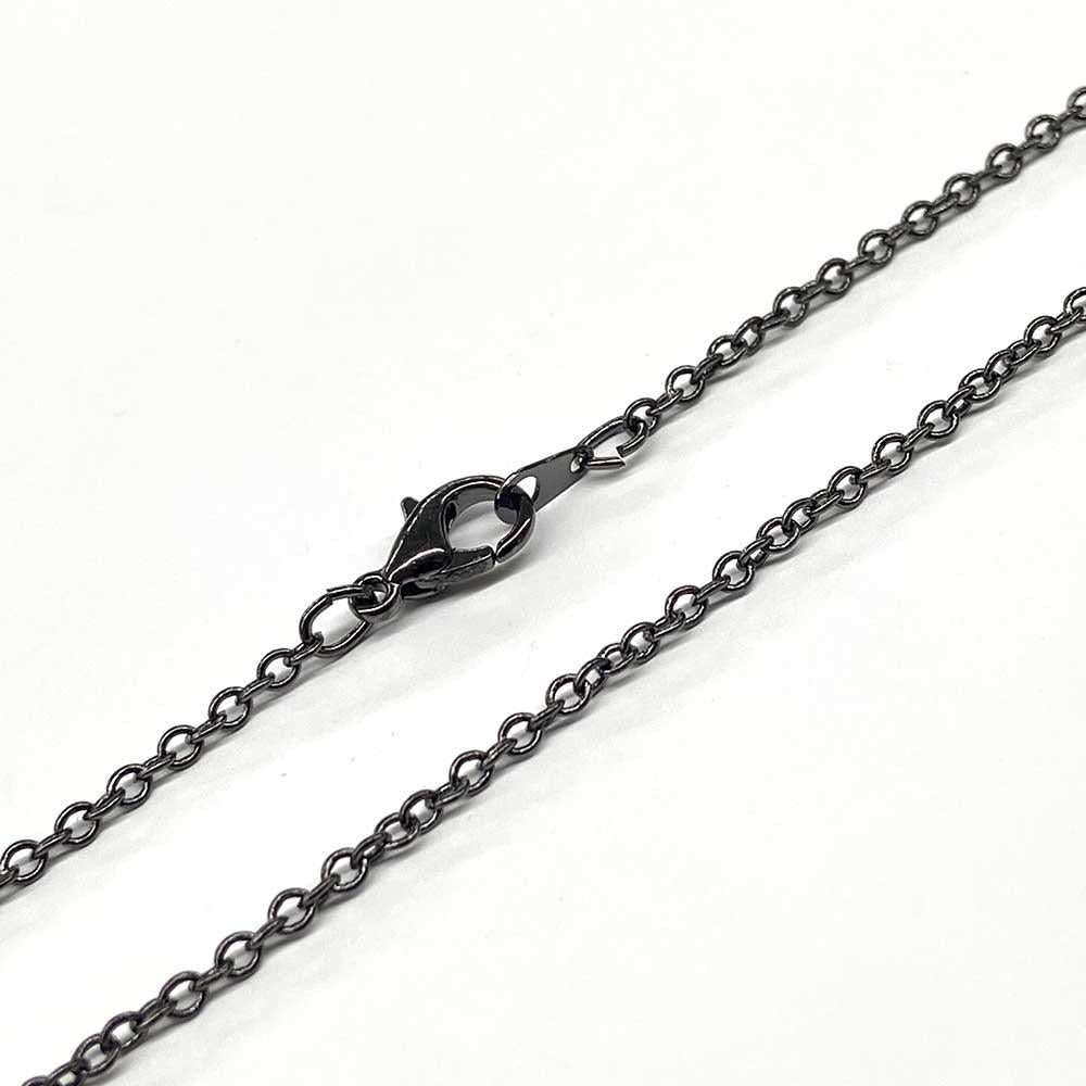 Gunmetal Plate 18 Inch 1.5x2MM Cable Chain Necklace