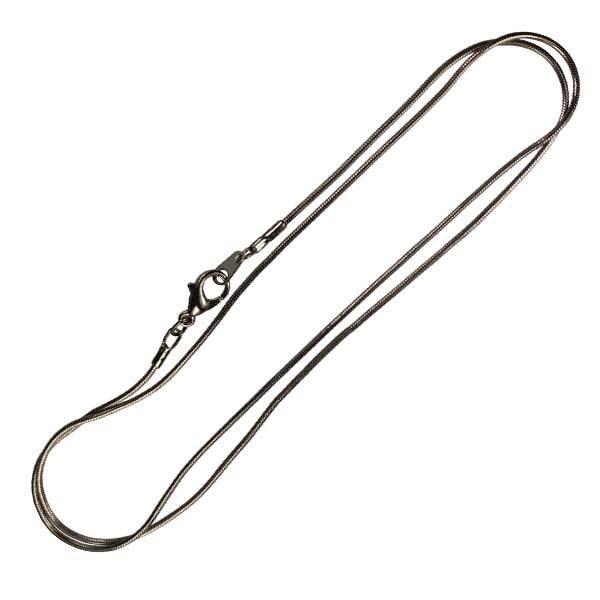 Gunmetal Plate 18 Inch 1MM Snake Chain Neckalce