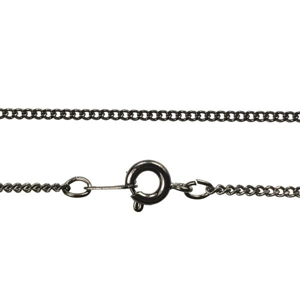 Gunmetal Plate 18 Inch Fine 2x1.5MM Crub Chain Neckalce