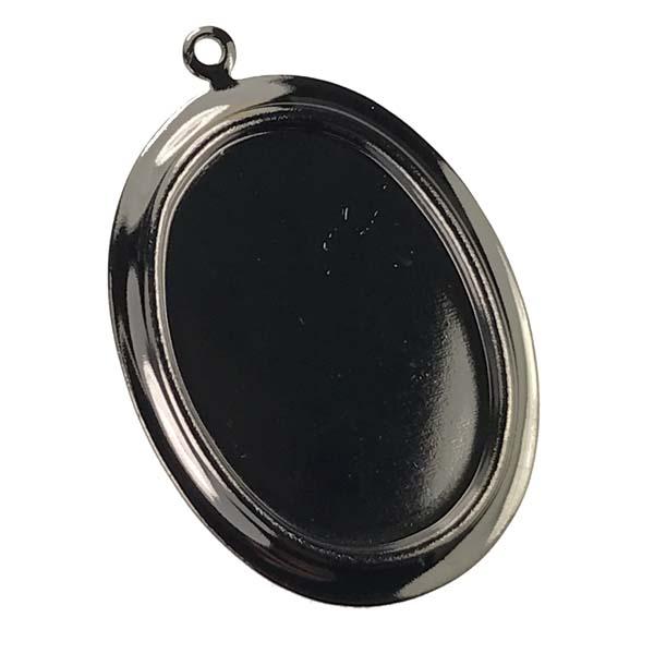 Gunmetal Plate 25x18MM Setting Pendant