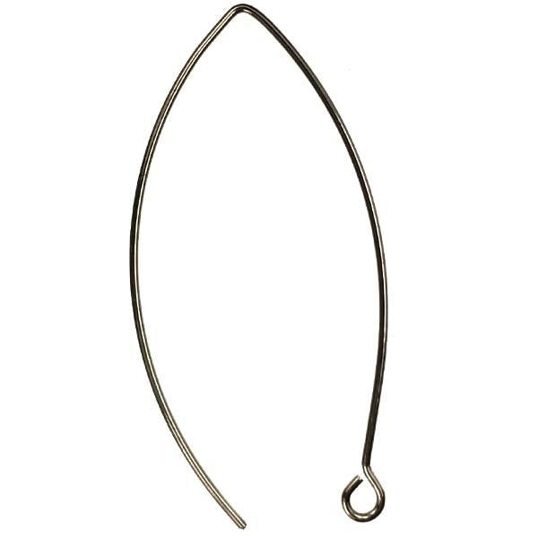 Gunmetal Plate 45x18MM Fancy Earwire