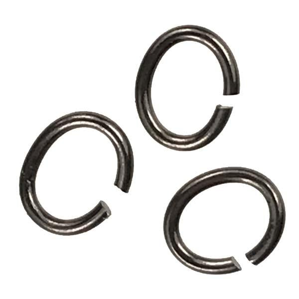 Gunmetal Plate 5x4MM 22 Gauge Oval Jump Ring