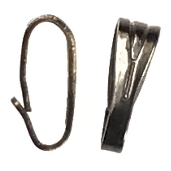 Gunmetal Plate 6X2MM Snap On Bail Hanger