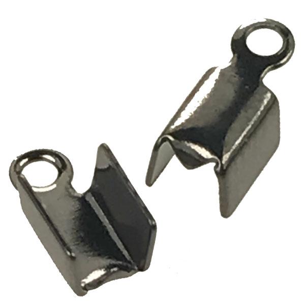 Gunmetal Plate 7.5MM Foldover Crimp End