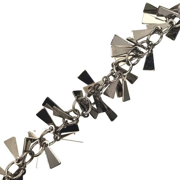 Gunmetal Plate 8MM Triangle Dangle Chain