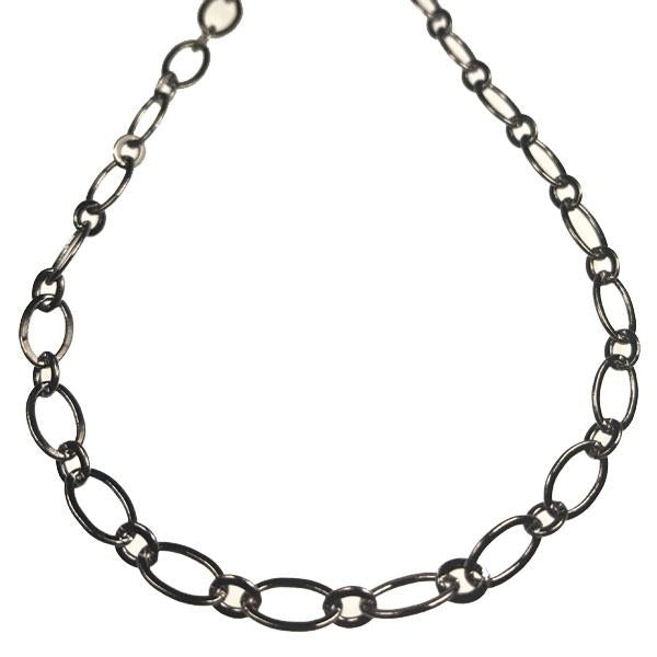 Gunmetal Plate 9x6MM Long Short Flat Cable Chain