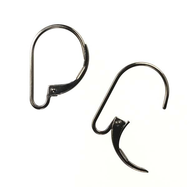 Gunmetal Plate Leverback Ear Clip