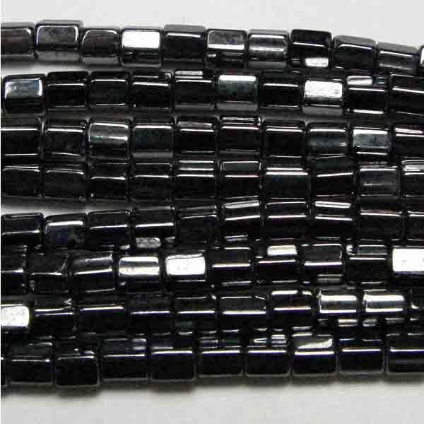 Hematite 4MM 5 Sided Cylinder