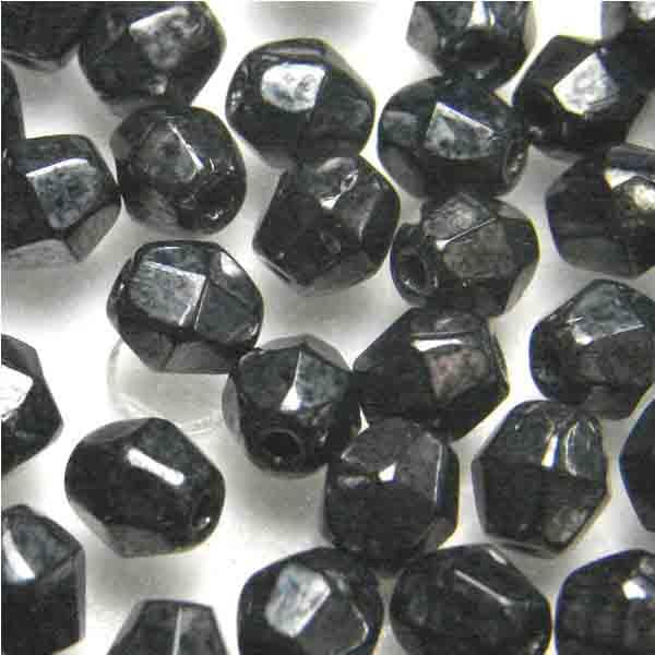 Hematite 4MM Fire Polish Bicone