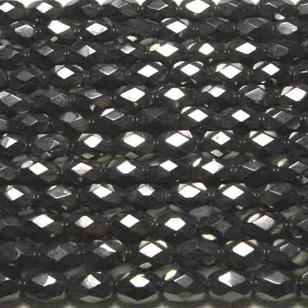 Hematite Fire Polish Oval 7X5MM