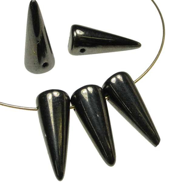 Hematite Handmade 17x7MM Spike