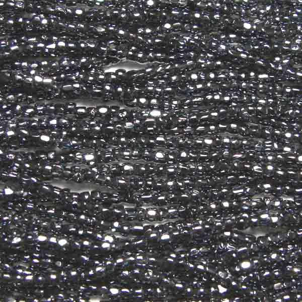 Hematite Seed 9/0 3 Cut Seed Bead