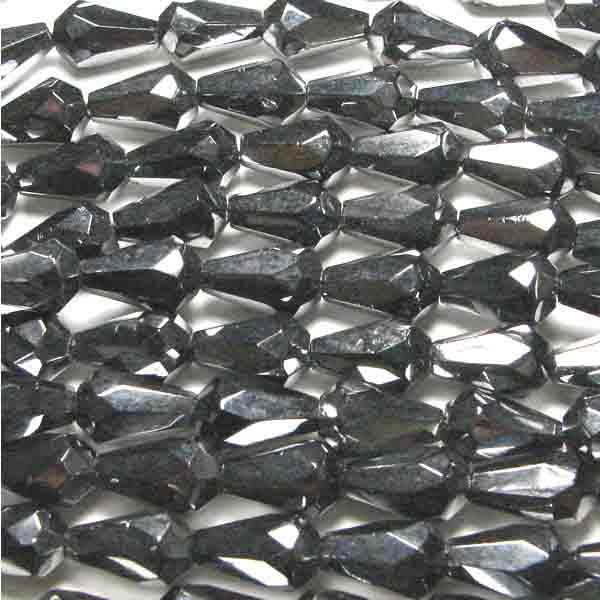 Hematite Tear 12x8MM Fire Polish Tear