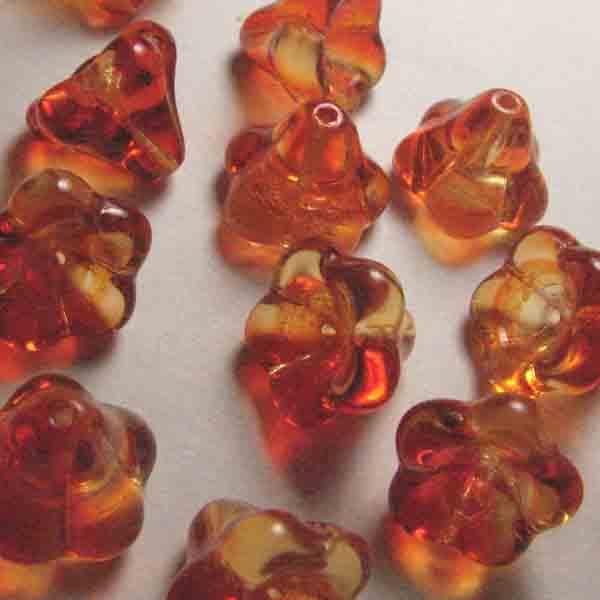 Hyacinth With Topaz 2 tone 10x12MM Bell Flower