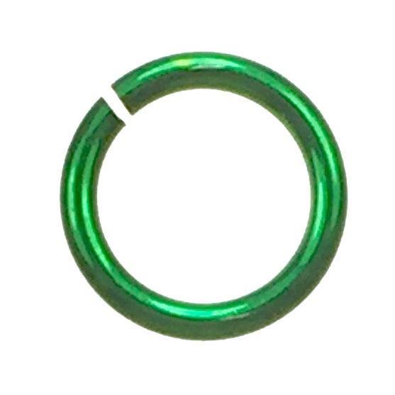 Indigo 18 gauge 9MM OD Open Anodized Aluminum Jump Ring