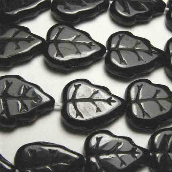 Jet 12x10MM Veined Leaf