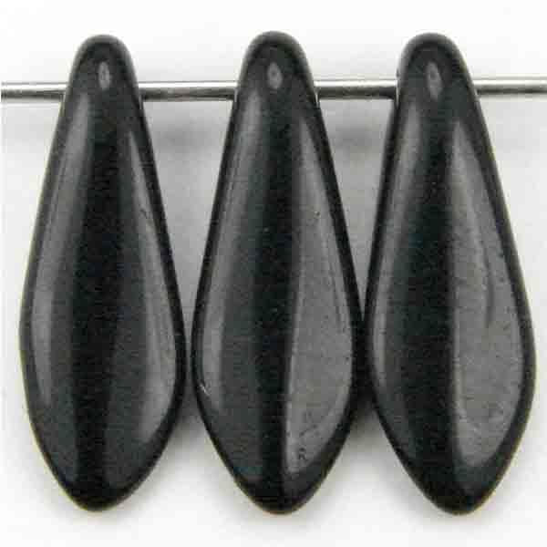 Jet 16x5MM Dagger Pendant