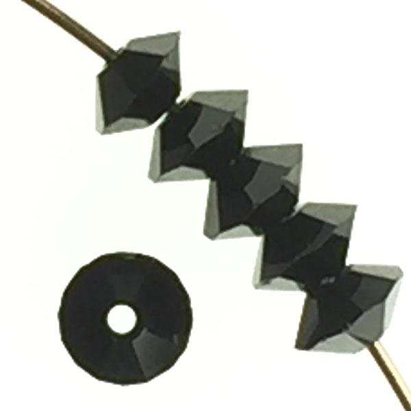 Jet 5x3MM Swarovski Bicone Spacer Bead Art. 5305