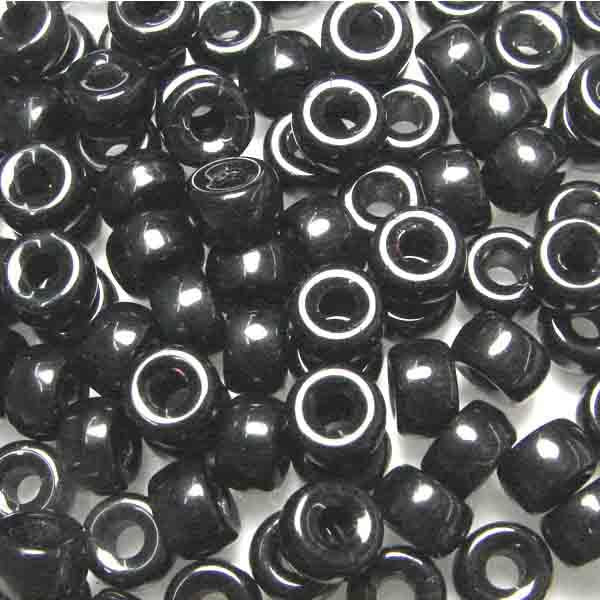 Jet 6x4MM Crow Style Roller Bead