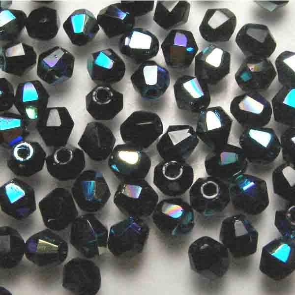 Jet AB 4MM Fire Polish Bicone