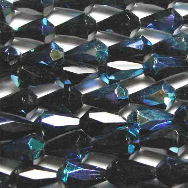 Jet Ab Fire Polish Tear 10x7MM