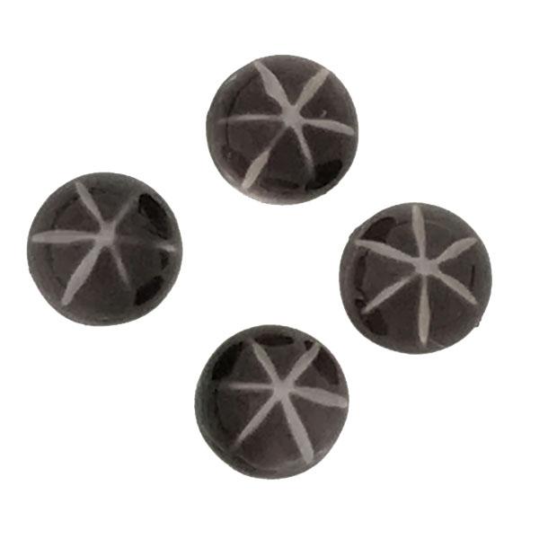 Jet & Gray 5MM Star Cabochon