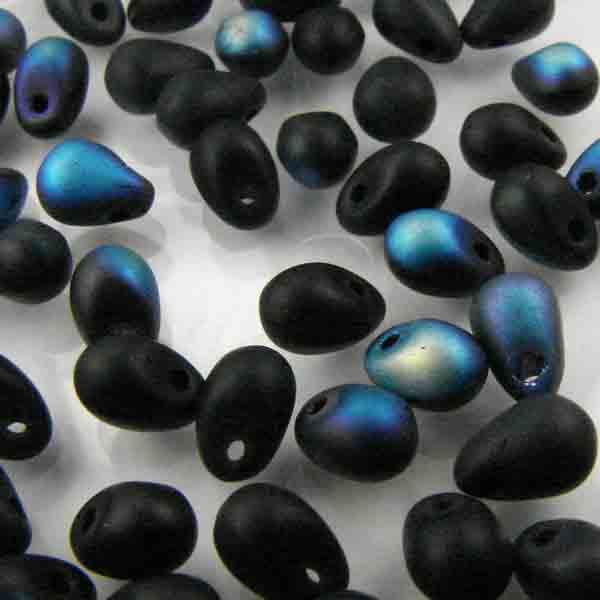 Jet Matte AB 6x4MM Tear Drop
