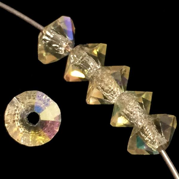 Jonquil AB 3x5MM Spacer Machine Cut Crystal Bead