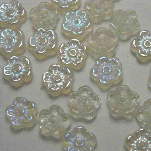 Jonquil Ab 7X3MM Flower Rondelle