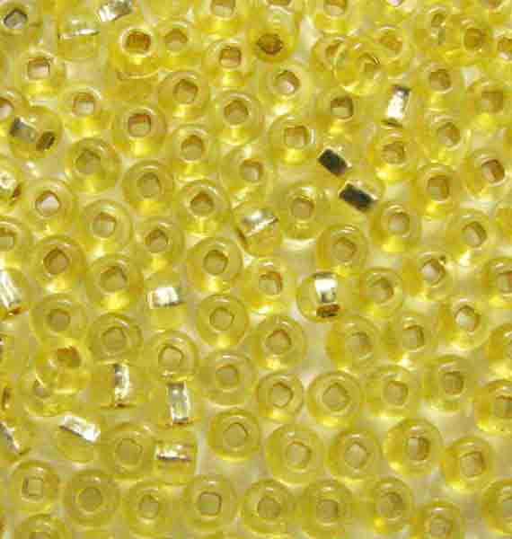 Jonquil Silver Lined 6/0 Seed Bead
