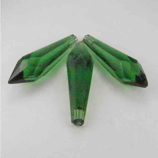 Kelly Green (Smaragd) 25X7MM Faceted Half Drill Tear