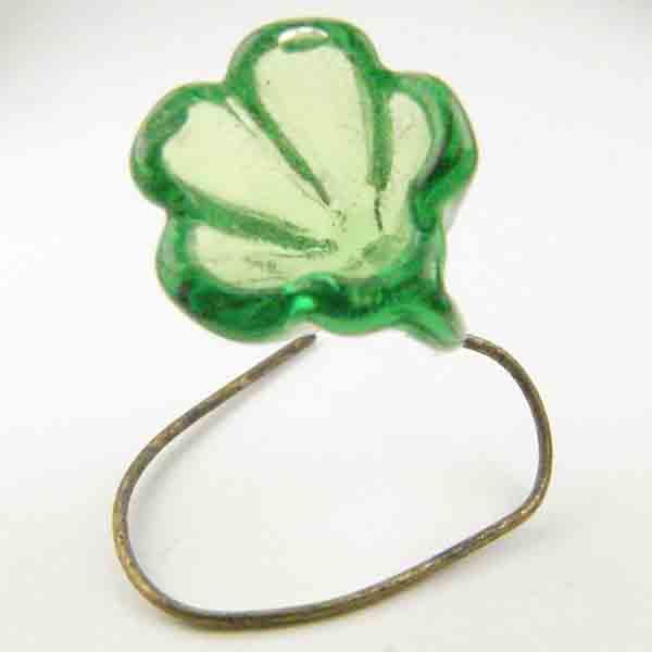 Kelly Green (Smaragd) Cupped 3D Flower 12X10MM