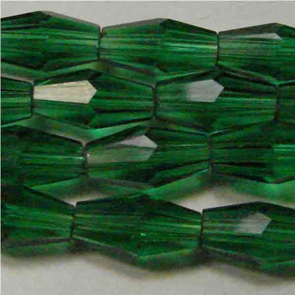 Kelly Green (Smaragd) Cut 8x4MM Bicone