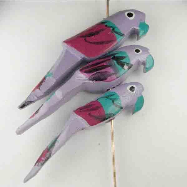 Lavender 3D Painted Parrot Bea
