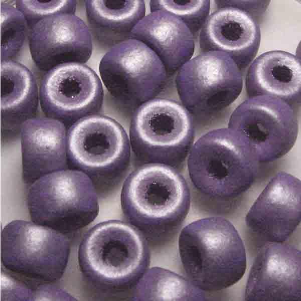 Lavender 6X9MM Satin Metallic Crow Bead