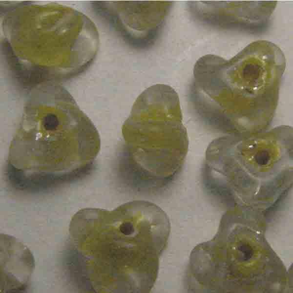 Lemon Lined Crystal 6X9MM Rondelle Spin Bead