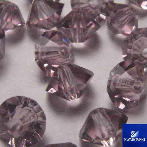 Light Amethyst 6X4MM Cut Swarovski Flat Bicone Art. 5305