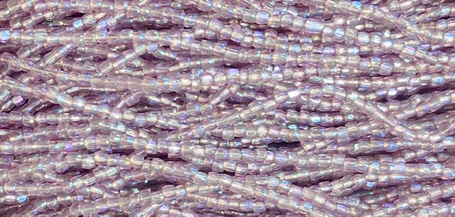Light Amethyst AB Seed 9/0 3 Cut Seed Bead