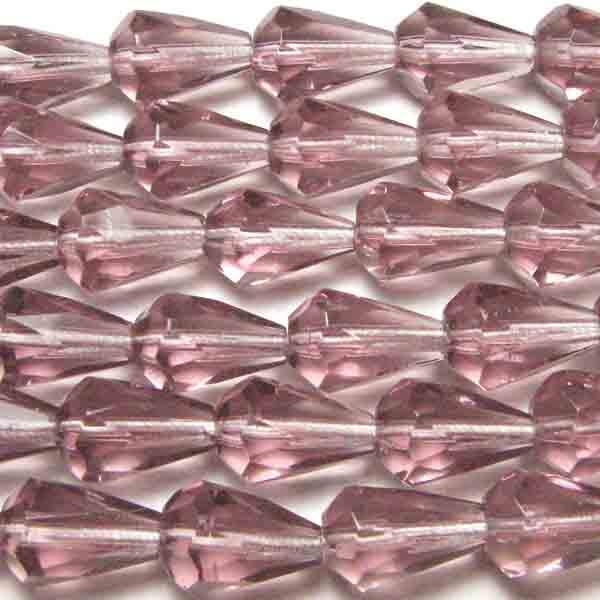 Light Amethyst Fire Polish 12x8MM Tear