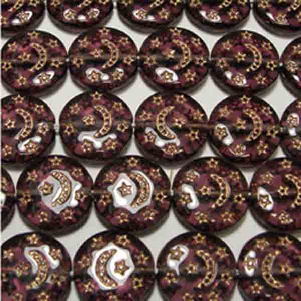 Light Amethyst Linsin with Gold Stars