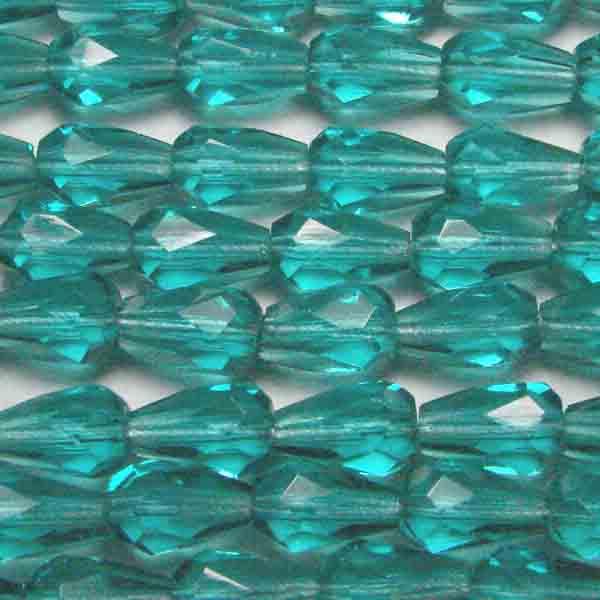 Light Blue Zircon 7X5MM Fire Polish Tear