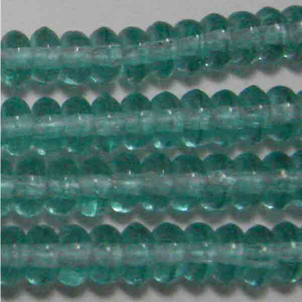 Light Blue Zircon Belly Rondelle 2x4mm