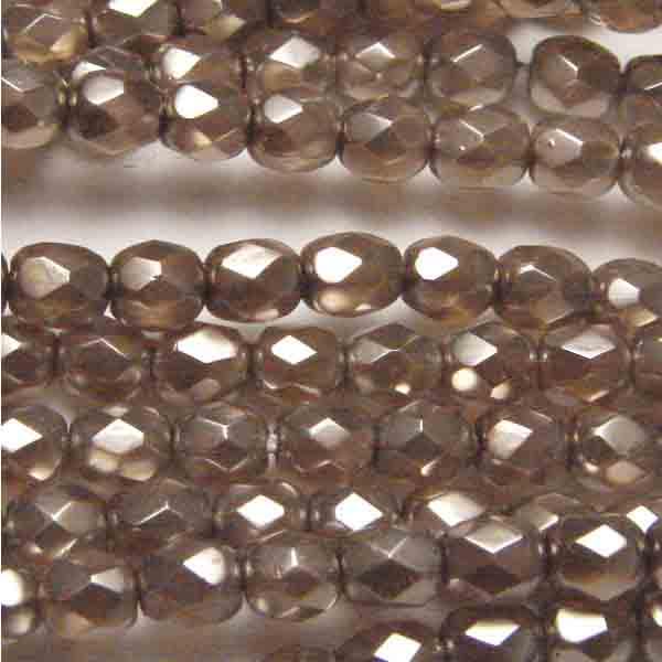 Light Brown Pearl 4MM Fire Polish Ball