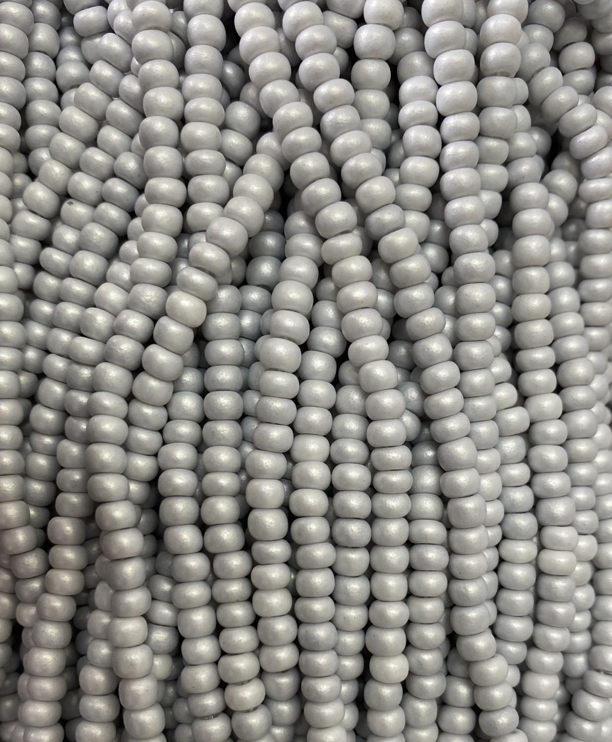 Light Grey Matte Pearl 6/0 Seed Bead