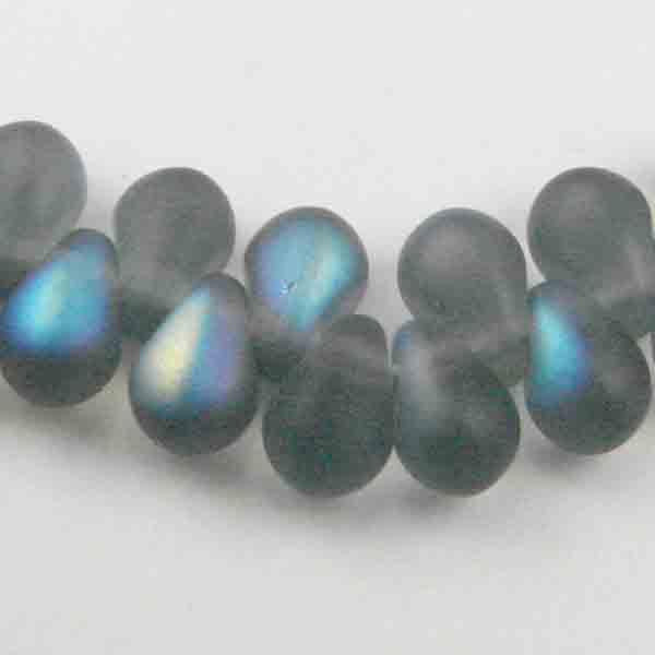 Light Montana Matte AB 6x4MM Tear Drop