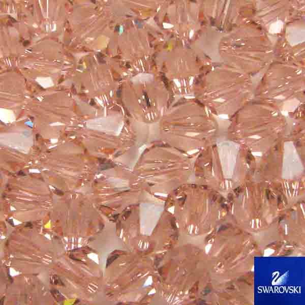 Light Peach 6MM Swarovski Bicone